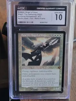 GCG 10 Avacyn Angel of Hope (Retro Frame) Innistrad Remastered Foil Magic MTG - Image 1