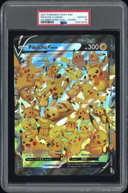 2021 POKEMON SWSH BLACK STAR PROMO PIKACHU V-UNION PSA 10 - Image 1