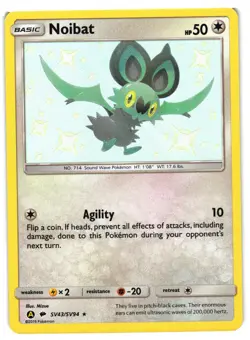 Pokemon TCG Noibat SV43/SV94 Hidden Fates: Shiny Vault Holo NM - Image 1