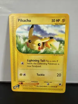 Pokemon Pikachu TCG 124/165 Regular E-Reader Expedition Base Set - Image 1