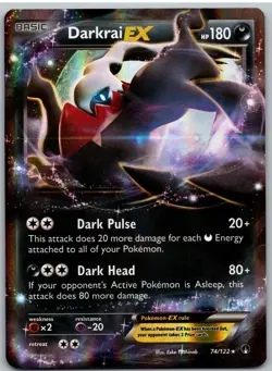 Darkrai EX 74/122 Holo EX Rare BREAKpoint Pokemon - Image 1