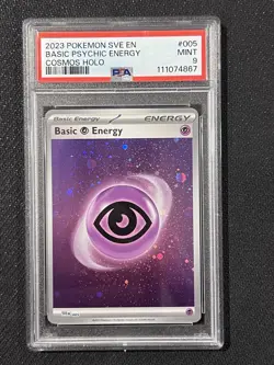 Psychic Energy Cosmos Holo PSA 9 SVE EN #005 Pokemon TCG - Image 1