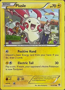 Plusle - 31/111 - XY Furious Fists Pokemon 2014 - Image 1