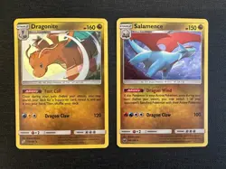 Dragonite 119/181 & Salamence 106/168 Cosmo Holo Promos 2019 Pokemon TCG Cards - Image 1