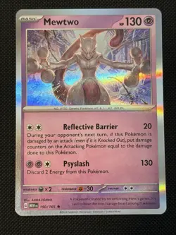 Mewtwo 150/165 Holo Rare SV: Pokemon 151 2023 Scarlet & Violet Pokemon TCG - NM - Image 1