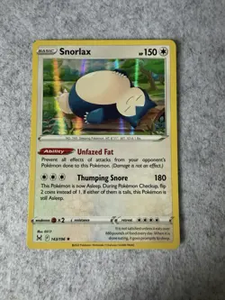 Pokemon TCG Snorlax 143/196 Lost Origin Holo NM - Image 1