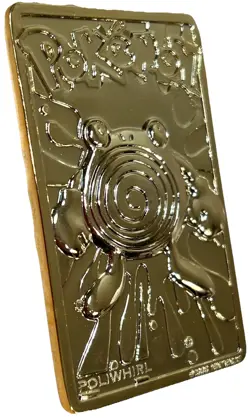 1999 Pokemon Burger King Poliwhirl 23K Gold Plated Limited Edition Card Nice! - Image 1