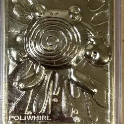 1999 Pokemon Burger King Poliwhirl 23K Gold Plated Limited Edition Card Nice! - Image 5