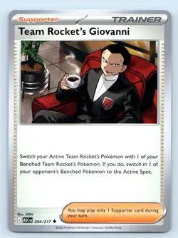 Team Rocket's Giovanni 204/217 Uncommon Ascended Heroes Pokemon Near Mint - Image 1