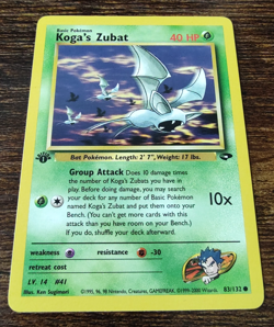 Pokemon Gym Challenge 1st Edition Koga's Zubat 83/132 NM - Image 1