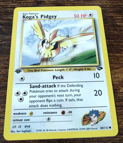 Pokemon Gym Challenge 1st Edition Koga's Pidgey 80/132 NM - Image 1