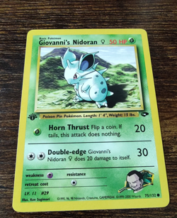 Pokemon Gym Challenge 1st Edition Giovanni's Nidoran 75/132 - Image 1