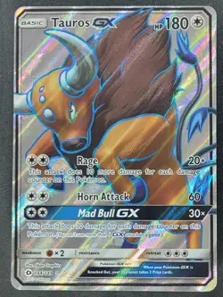 Taurus GX 144/149 Ultra Rare Sun & Moon Base Set Pokemon TCG - Image 1