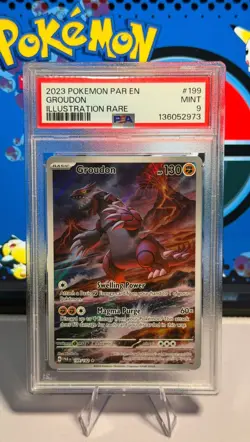 PSA 9 Mint - Groudon 199/182 - Pokemon TCG SV04: Paradox Rift Holo - Image 1