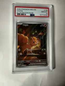 2025 POKEMON MEG EN-MEGA EVOLUTION ILLUSTRATION RARE #138🔥VULPIX🔥 PSA 10 - Image 1