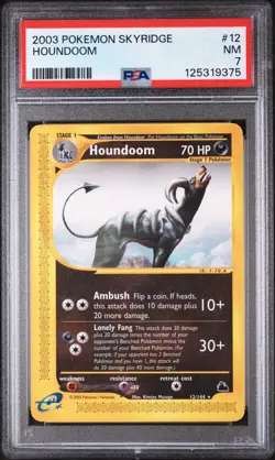 2003 POKEMON SKYRIDGE #12 HOUNDOOM PSA 7 - Image 1