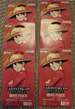 (x6) One Piece TCG: Carrying On His Will Sleeved Booster Pack Lot OP-13 ENGLISH - Image 1