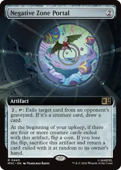 MTG Negative Zone Portal (Extended Art) 445 R Commander: Marvel Super Heroes NM - Image 1