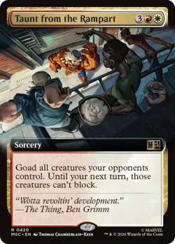 MTG Taunt from the Rampart Extended Art 420 MSC Commander Marvel Super Heroes NM - Image 1