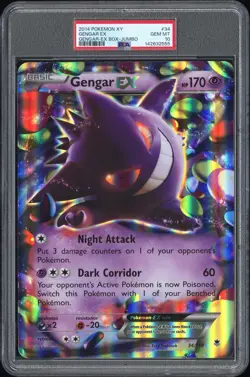 2014 POKEMON XY PHANTOM FORCES GENGAR-EX BOX-JUMBO #34 GENGAR EX PSA 10 - Image 1