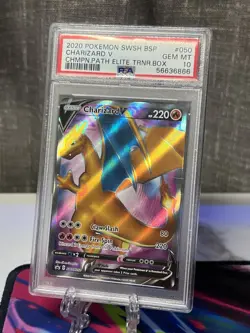 Pokemon Charizard V SWSH050 SWSH Promo Holo PSA 10 English 2020 - Image 1