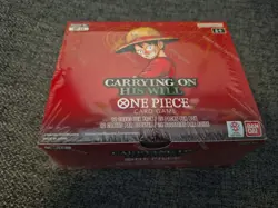 One Piece TCG Carrying On His Will Sealed English Booster Box OP13 Small Tear - Image 1