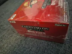 One Piece TCG Carrying On His Will Sealed English Booster Box OP13 Small Tear - Image 2