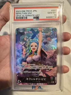 PSA 10 Nefeltari Vivi One Piece Kingdoms of Intrigue #OP04-001 Alt Art Japanese - Image 1