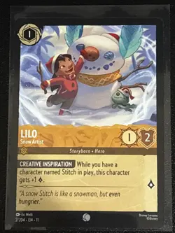 Disney Lorcana Lilo & Stitch Theme 6 Card Lot Lilo/Stitch/Nani/David/Wipe Out! - Image 3