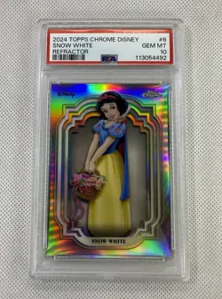 Snow White 2024 Topps Chrome Disney #6 Refractor PSA 10 - Image 1