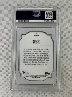 Snow White 2024 Topps Chrome Disney #6 Refractor PSA 10 - Image 2