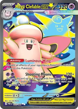 Pokemon TCG: Mega Clefable ex 103/088 Me03: Perfect Order Holo - Image 1