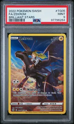 2022 Pokemon Zekrom TG05/TG30 Swsh09: Brilliant Stars Trainer Gallery Holo PSA 9 - Image 1