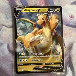Pokemon TCG Dragonite v Holo Card 049/078 Pokemon Go Near Mint/Excellent Con. - Image 1