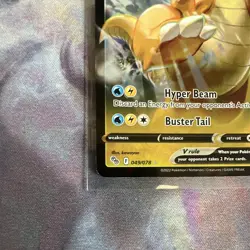 Pokemon TCG Dragonite v Holo Card 049/078 Pokemon Go Near Mint/Excellent Con. - Image 2