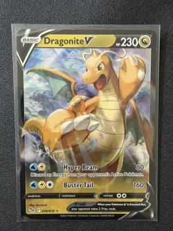 Pokemon TCG Dragonite V Pokemon Go 049/078 Holo Ultra Rare Lp Card - Image 1