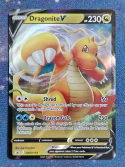 Pokemon TCG Dragonite V SWSH154 Black Star Promo Holo Card + 049/078 NM Cute - Image 3