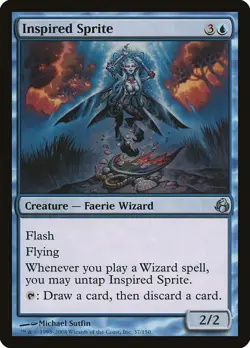 Morningtide Inspired Sprite MTG Magic the Gathering NM - Image 1