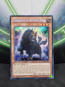 Yugioh Tanngnjostr of the Nordic Beast LC5D-EN180 Secret Rare 1st Edition NM - Image 1