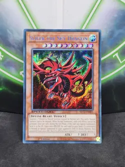 Yugioh Slifer the Sky Dragon SBC1-ENH01 Secret Rare 1st Edition NM - Image 1