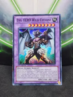 Yugioh Evil HERO Wild Cyclone LCGX-EN070 Super Rare 1st Edition NM - Image 1