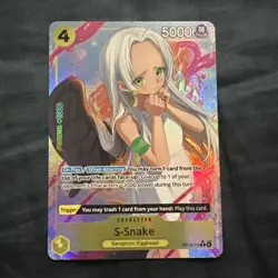S-Snake OP13-114 Alt Art V2 AA NM Carrying on His Will One Piece TCG English - Image 1