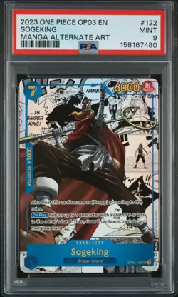 PSA 9 SOGEKING MANGA ALTERNATE ART #122 ONE PIECE OP03-PILLARS OF STRENGTH - Image 1