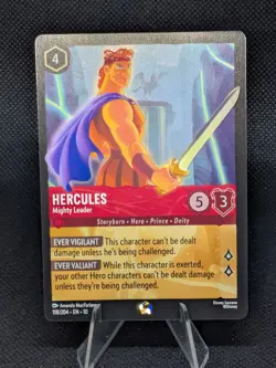 Hercules Mighty Leader Lorcana Whispers in the Well Legendary 118/204 - Image 1