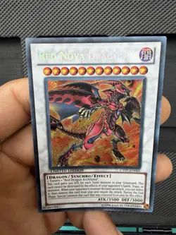 YUGIOH RED NOVA DRAGON CT07-EN005 SECRET LIMITED ED NM - Image 1