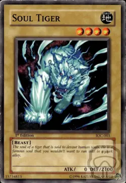 Soul Tiger IOC-003 Invasion of Chaos Yu-Gi-Oh 1st Edition MP - Image 2