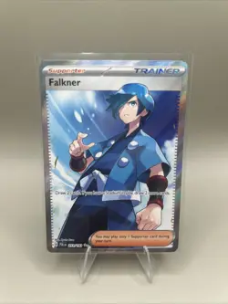 Pokemon TCG Falkner Paldea Evolved Full Art Trainer Ultra Rare Card 251/193 - Image 1