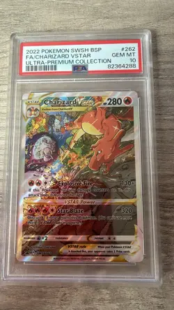 Pokemon TCG Charizard VSTAR SWSH262 Holo Promo Card PSA 10 - Image 1