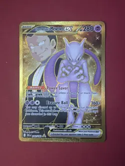 Pokemon Destined Rivals Mewtwo EX Team Rockets Hyper Rare Card 240/182 - Image 1