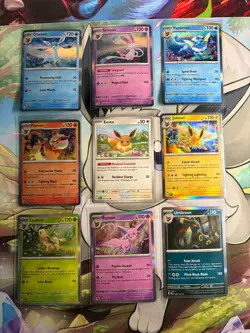 Prismatic Evolutions Complete 9 Card Eevee-lutions Set HOLO NM - Image 1